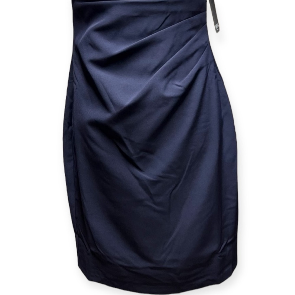 MARINA Navy Off-Shoulder Mini Dress - Picture 3 of 11